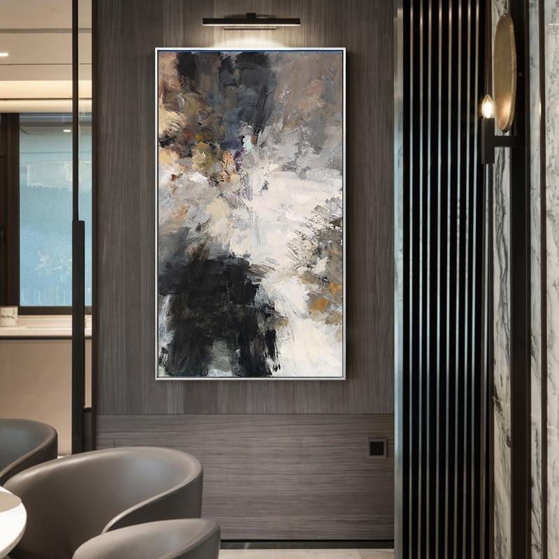 Abstract extra large canvas print on wall.
