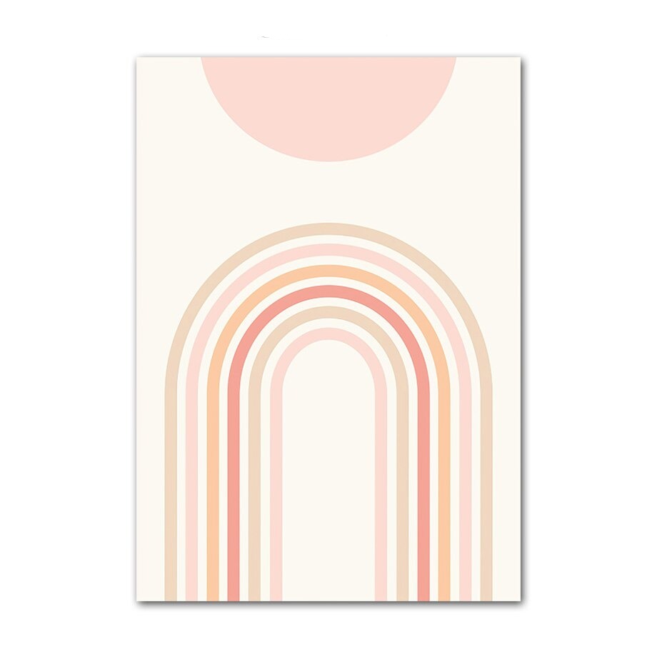 Colourful arch canvas poster.