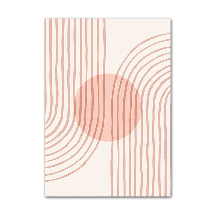 Pink abstract canvas poster.