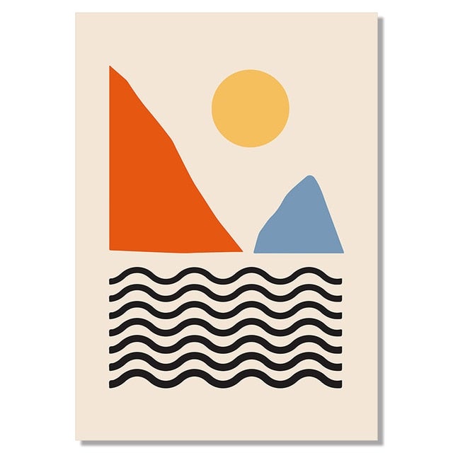 Abstract colourful canvas poster.