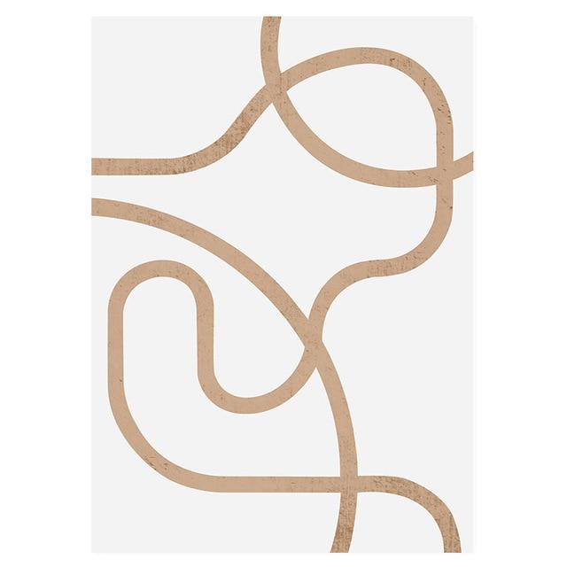 Beige Lines Canvas Posters