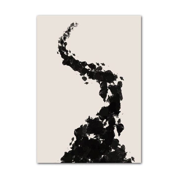Black and beige abstract poster.