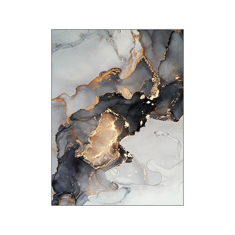 Black and gold canvas poster.
