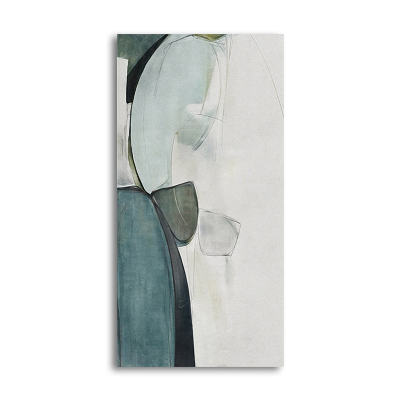 Large green canvas poster.