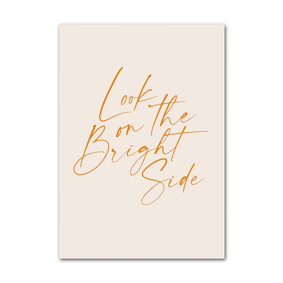 Positive quote canvas poster.