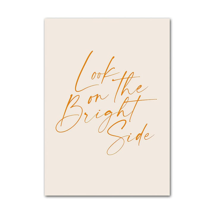 Positive quote canvas poster.