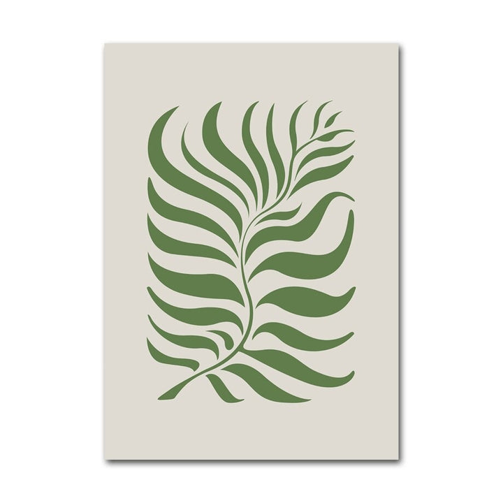 Abstract leaves canvas poster.