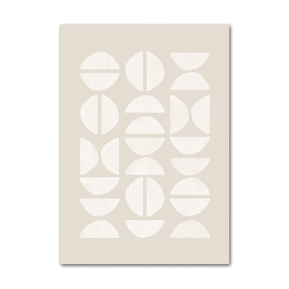 Abstract shapes canvas poster.