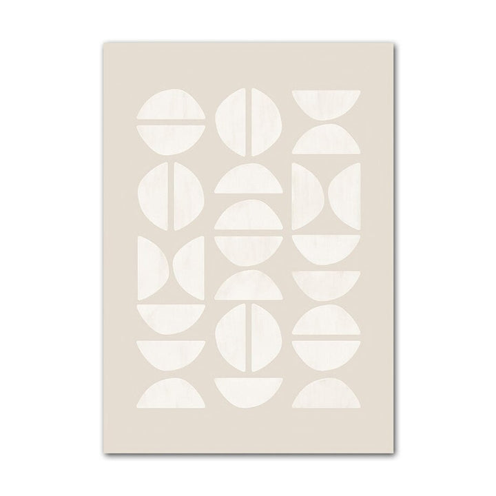 Abstract shapes canvas poster.
