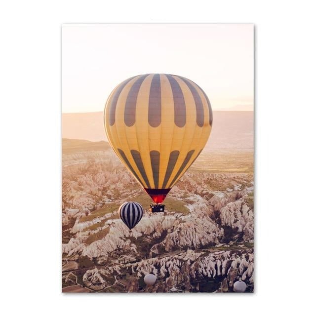 Air balloon canvas poster.