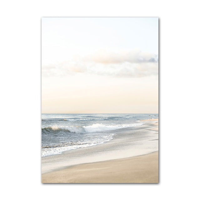 Beach canvas poster.