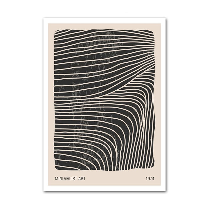 Black and beige abstract pattern poster.