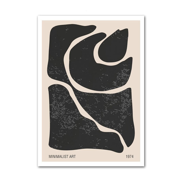 Black and beige abstract poster.
