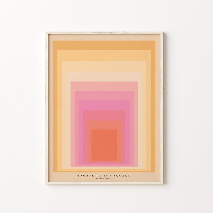 Colourful framed canvas poster.