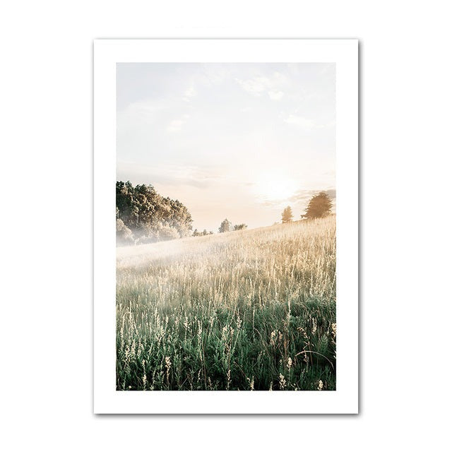 Countryside field canvas poster.