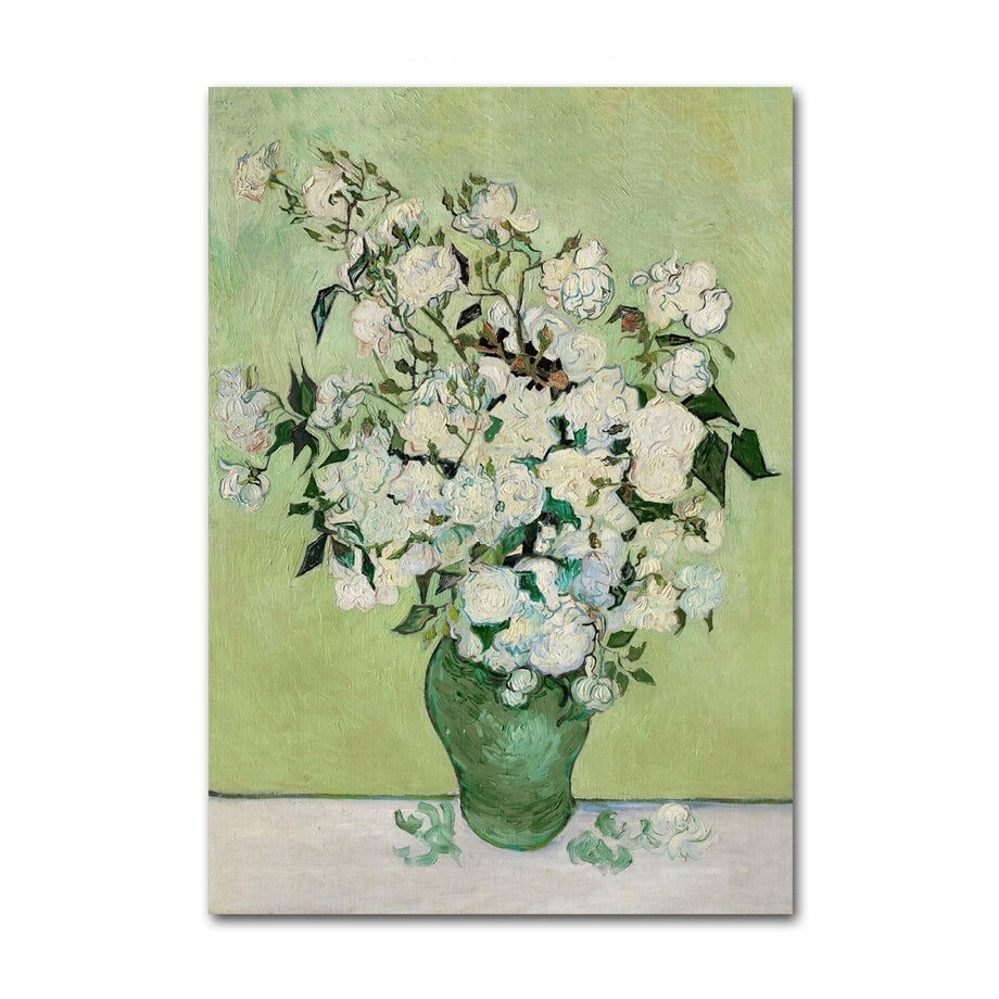 Flower pot painting canvas poster.