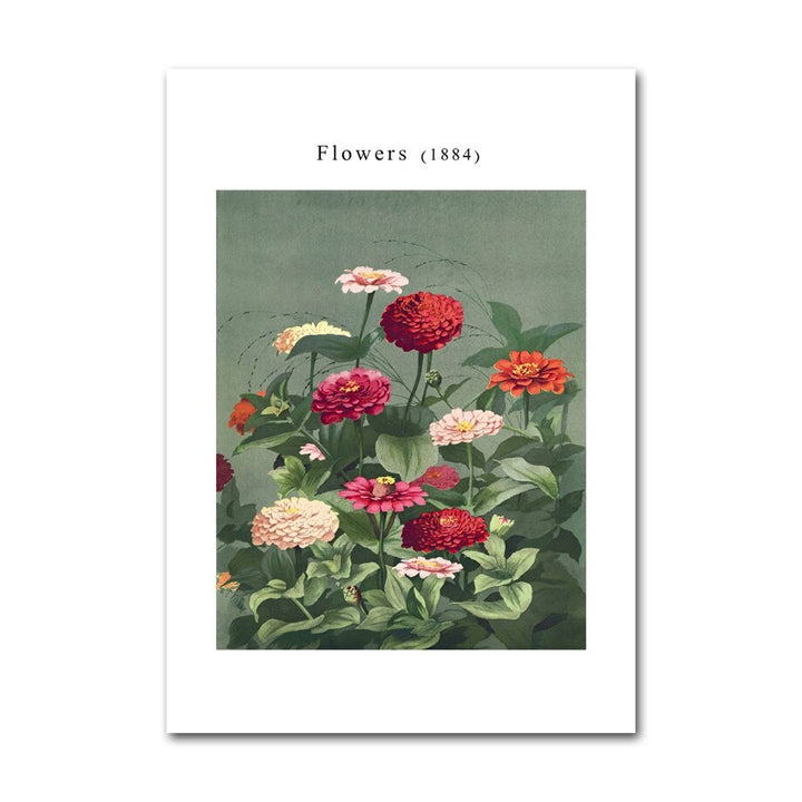 Flowers canvas poster.