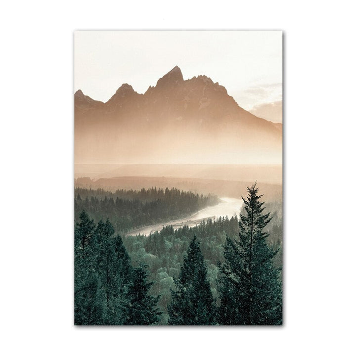 Forest scenery canvas poster.