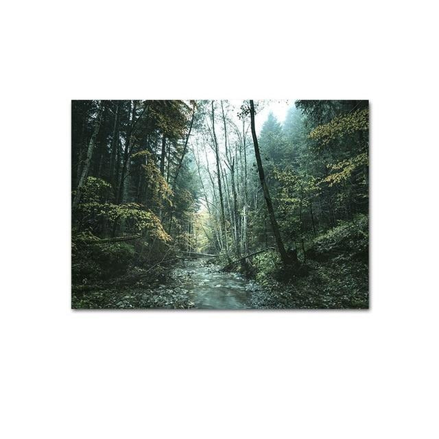 Forest trek canvas poster.