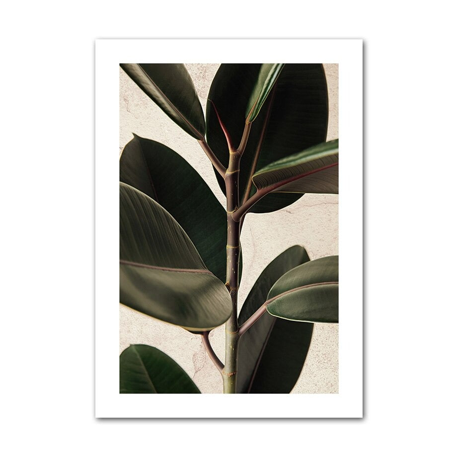 Green plant canvas poster.