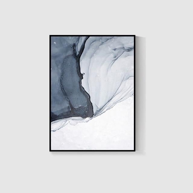 Light blue abstract canvas poster.