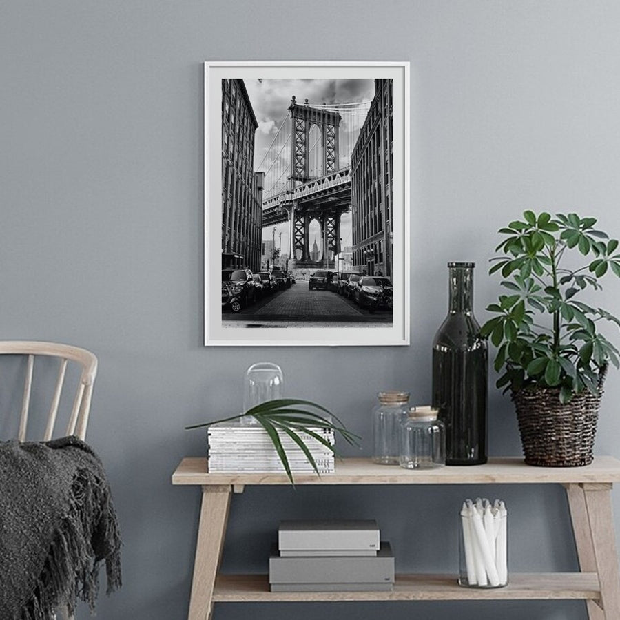 New York bridge canvas poster.
