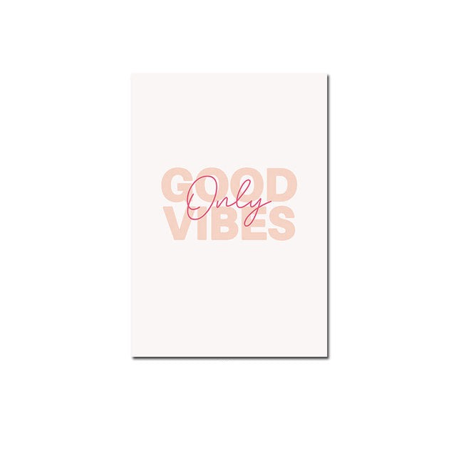 Only good vibes poster.