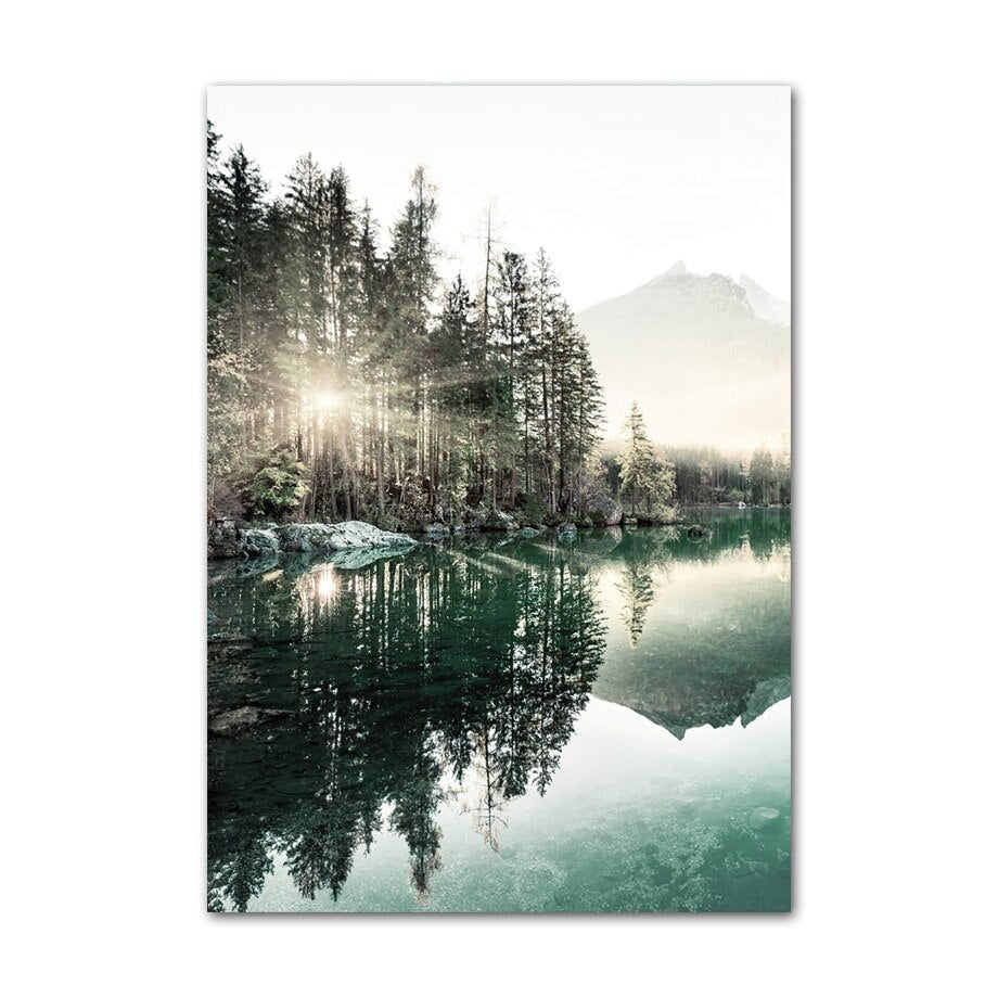 Open lake canvas poster.