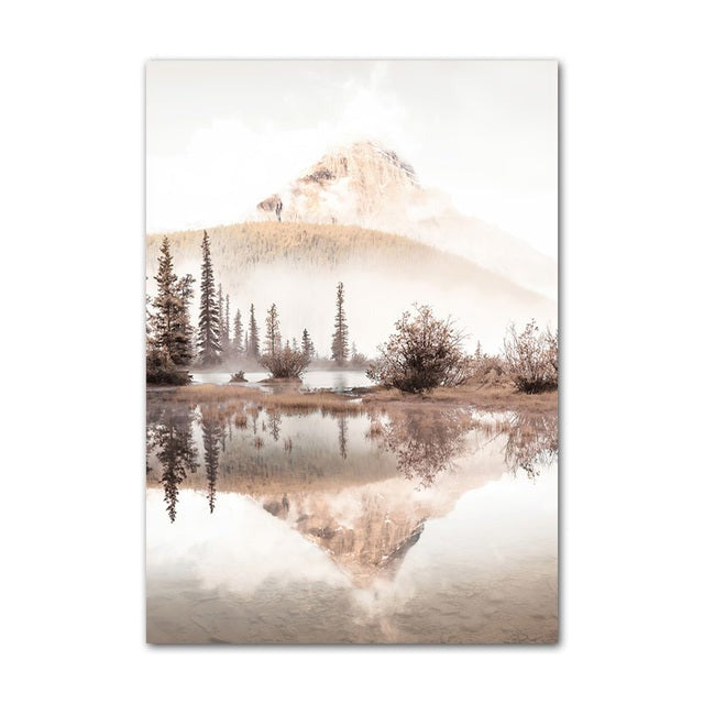 Open mountain lake poster.
