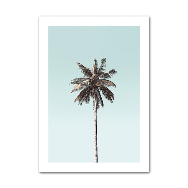 Palm tree canvas poster.