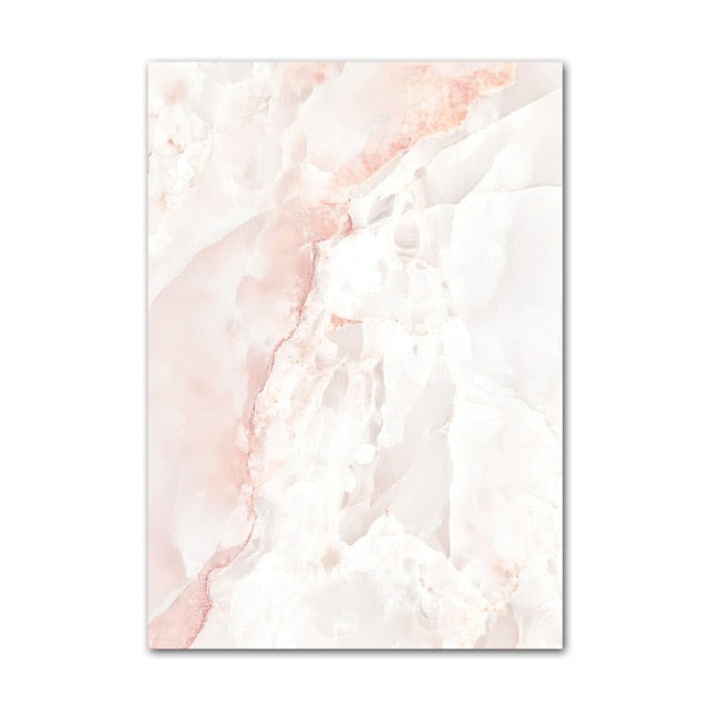 Peach marble canvas poster.