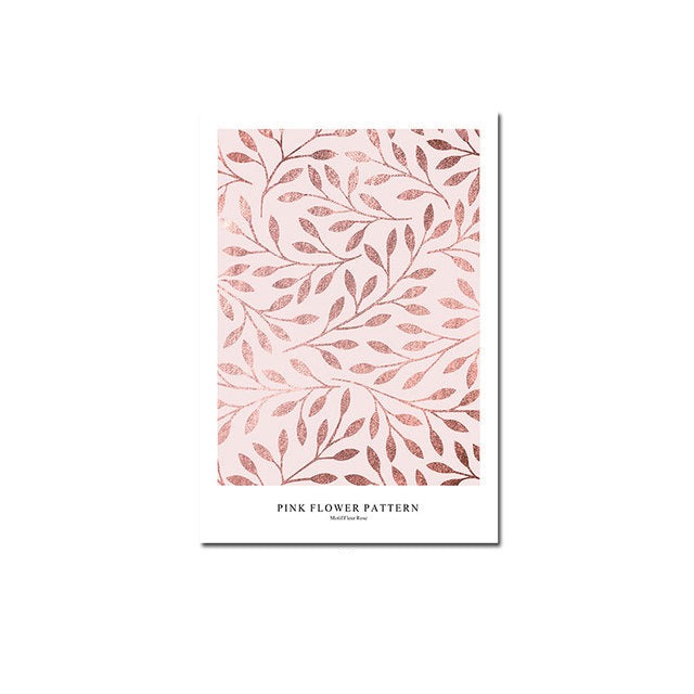 Pink floral pattern poster.