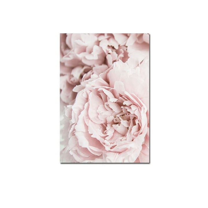 Pink flower canvas poster.