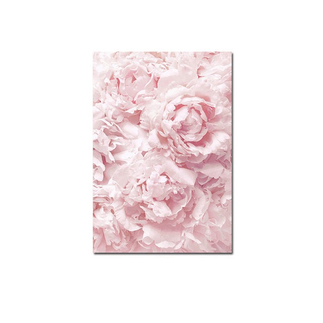Pink petals canvas poster.
