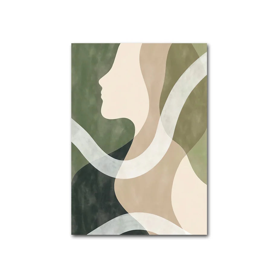 Minimalist typography canvas print on soft beige background.