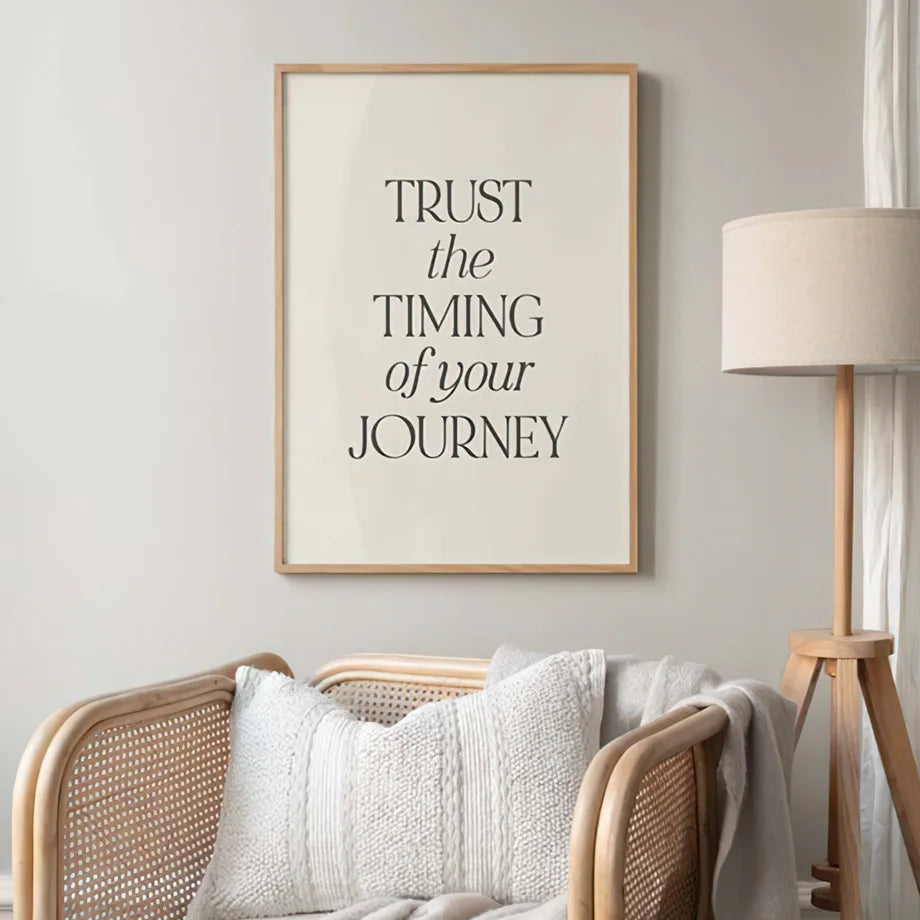 Trust The Timing Canvas Posters