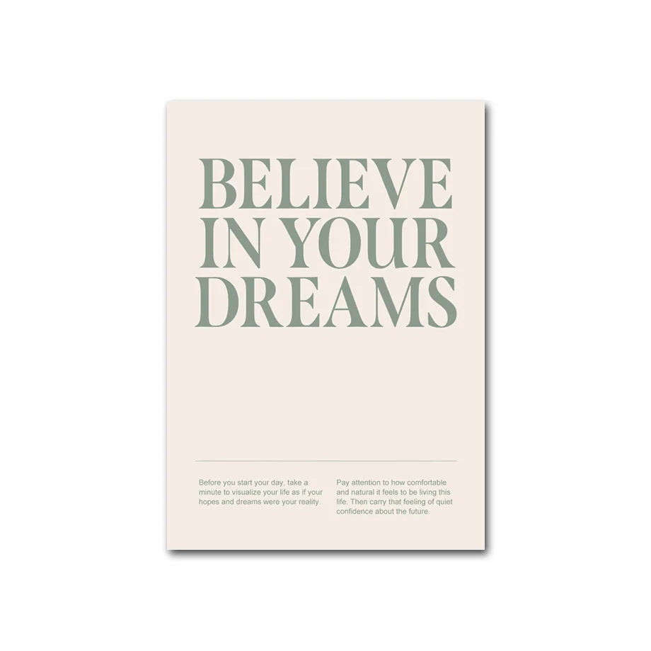 Believe Canvas Posters