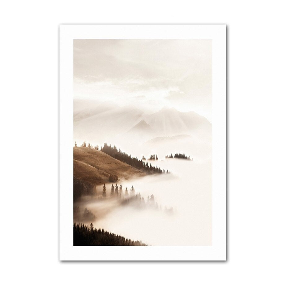 Stormy coast canvas poster.
