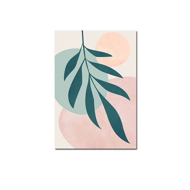 Tropical abstract canvas poster.