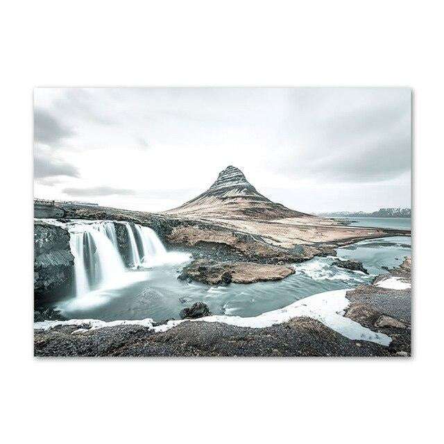 Waterfalls canvas poster.