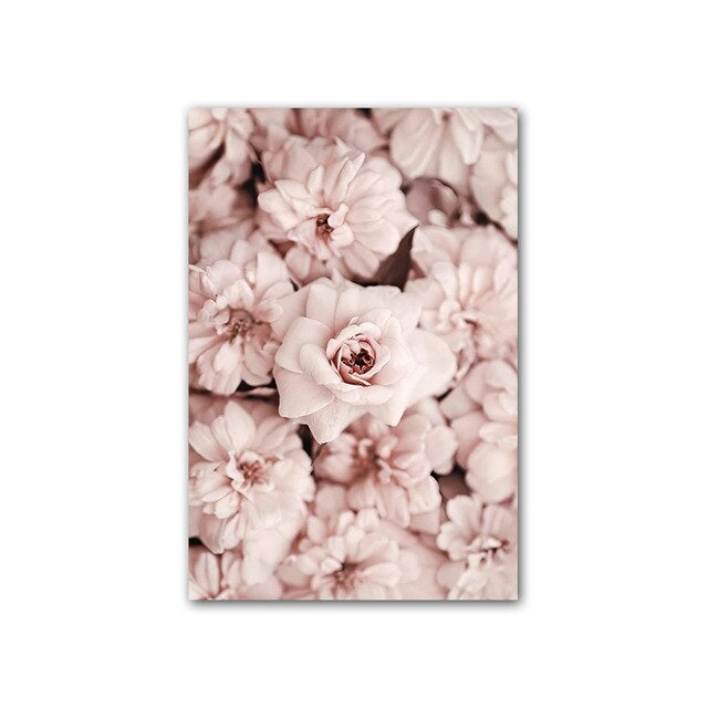 Rose bed canvas poster.