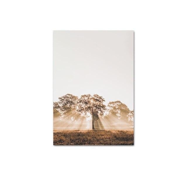 Distant trees canvas poster.