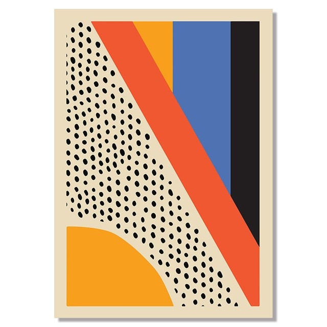 Colourful abstract canvas poster.