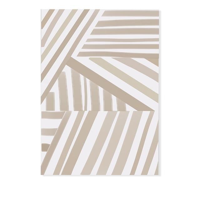 Beige and white canvas poster.