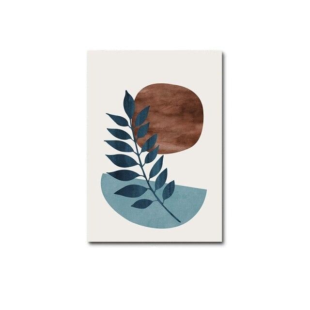 Abstract plant canvas poster.