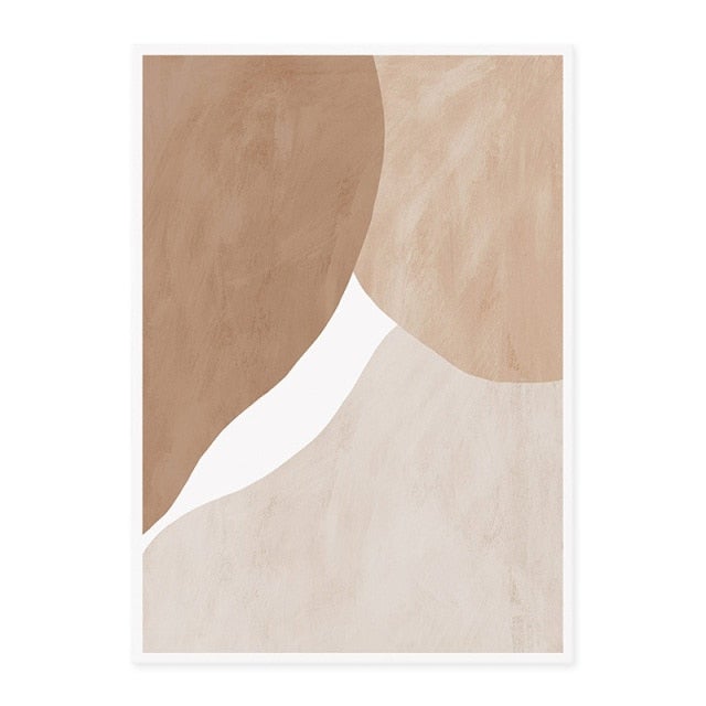 Brown abstract shades canvas poster.
