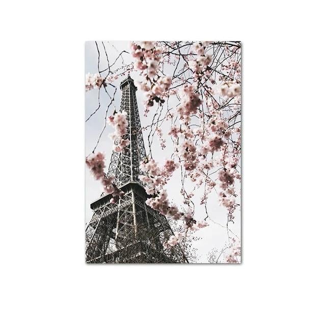 Eiffel tower canvas poster.