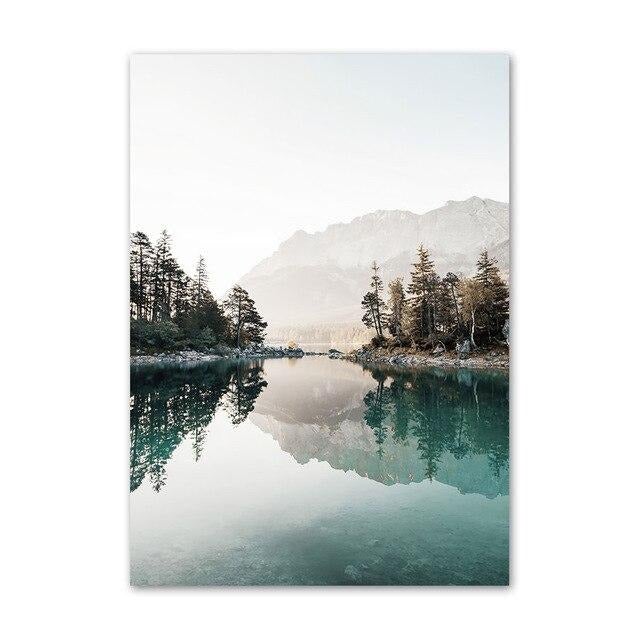 Lake canvas poster.