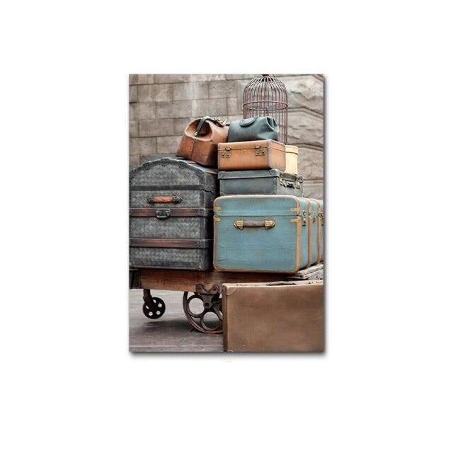 Luggage canvas poster.