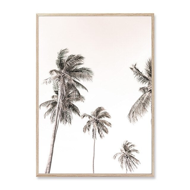 Palm trees canvas poster.